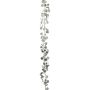 Ghirlanda artificiale eucalipto KEMNIR con fiori, innevata, bianco-verde, 175 cm