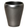 Vaso conico per orchidee NAZARABAD, ceramica, antracite, 17cm, Ø14cm