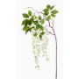 Ramo artificiale di wisteria NISSRINE con fiori, bianco, 145 cm