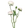 Ramo artificiale di ranuncoli JIXIANG, bianco-rosa, 50 cm