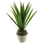Succulenta artificiale di aloe vera SHURUI in vaso di ceramica, verde, 45 cm
