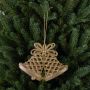 Decorazione per l'albero di Natale di campana SCOUT, acrilico, glitter, oro, 11x3x8cm