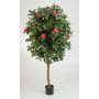 Albero di camelia finto RIKA, tronco vero, fiori, fucsia, 170cm