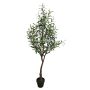 Albero decorativo di ulivo LIANSHU, tronco artificiale, frutti, 150cm