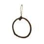 Anello decorativo in metallo HELIJIA da appendere, floccato, marrone scuro, Ø15cm