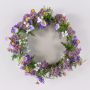 Corona di lavanda artificiale AJILA, gypsophila, margherite, lilla, Ø30cm