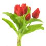 Bouquet di tulipani artificiali LONA, rosso-nero, 30cm