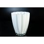 Vaso di fiori in vetro BEA, bianco, 17cm, Ø14cm