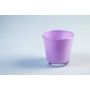 Portalumino ALEX AIR in vetro, viola, 7,5cm, Ø7,5cm