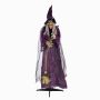 Decorazione di Halloween strega FERDERRA con funzione di movimento e suono, scopa, LED, 175cm