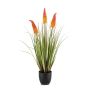 Giglio di fuoco artificiale FLORENS in vaso decorativo, rosso-arancione, 90 cm