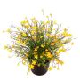 Fiore decorativo Impatiens GISINDA in vaso decorativo, giallo, 25 cm