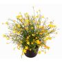 Fiore decorativo Impatiens GISINDA in vaso decorativo, giallo, 25cm
