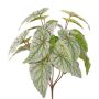 Begonia artificiale a foglia su bastoncino, verde-grigio, 35 cm