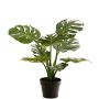 Philodendron Monstera Deliciosa pianta artificiale QUENTEA, vaso decorativo, 60 cm