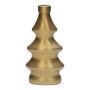 Bottiglia decorativa a forma di abete BORLA, vetro, oro opaco, 10x5,6x20cm