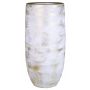 Vaso AETIOS, ceramica, sfumato, bianco-oro, 35 cm, Ø 18 cm