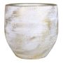 Coprivaso AETIOS, ceramica, sfumature di colore, bianco-oro, 24 cm, Ø 24 cm