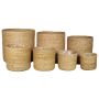 Cestino per fiori AMPARO, alghe marine, 7 pezzi, beige, 12-30 cm, Ø 13-32 cm