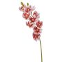 Ramo di orchidea Cymbidium artificiale LANAKILA, rosa-bianco, 75 cm
