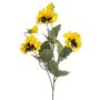 Ramo artificiale di viole del pensiero SKAILA, giallo, 55 cm