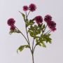 Ramo di fiordaliso artificiale TRUDBERTA, effetto secco, rosso bordeaux, 55cm, Ø3-4cm