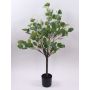 Albero di eucalipto artificiale WISGARD, tronco artificiale, verde-grigio, 90cm