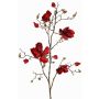 Ramo di magnolia artificiale in velluto JACKA, rosso, 105cm