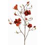 Ramo di magnolia artificiale in velluto JACKA, arancione scuro, 105cm