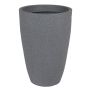 Vaso da fiori in plastica PINIOS, effetto pietra, grigio, 55 cm, Ø 37 cm
