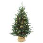 Albero di Natale artificiale HANKO, LED, sacco di iuta, 120cm, Ø75cm