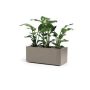 Fioriera rettangolare NASTASJA in plastica riciclata, con serbatoio per l'acqua, rotelle, taupe, 99,5x39,5x38 cm, 102 l
