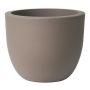 Vaso rotondo ETRION in plastica, color taupe, 44 cm, Ø 54 cm