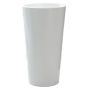 Vaso da fiori alto rotondo THERESITA in plastica, con inserto, set di irrigazione, bianco, 61,5 cm, Ø33 cm