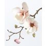 Ramo di magnolia artificiale MALBINE, bianco-rosa, 50cm, Ø7-10cm