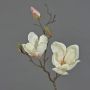 Ramo di magnolia artificiale MALBINE, bianco-rosa, 50cm, Ø6-10cm
