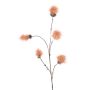 Ramo artificiale di arbusto a pennacchio ELAINA con fiori, color pesca, 85 cm