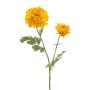 Fiore decorativo Ranuncolo LOLYN, giallo, 65 cm