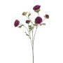 Ramo artificiale di ranuncoli DAVELLA, viola scuro, 80 cm