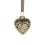Decorazione natalizia a forma di cuore NUMI in vetro, dorata, 8cm