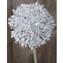 Allium artificiale HELLA, glitter, argento, 45cm