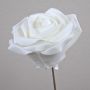 Rosa artificiale REGINE, bianco, 30cm, Ø16cm