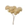 Fungo decorativo THAYET, 6 pezzi, beige, 12cm