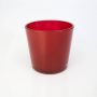 Vaso da piante in vetro ALENA, rosso, 16cm, Ø17cm