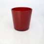 Vaso da piante in vetro ALENA, rosso, 19cm, Ø18,5cm