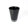 Vaso ANNA EARTH, forma conica, vetro, nero, 15cm, Ø11cm