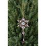 Appendino decorativo di fiore GARAH, acrilico, gocce, verde-oro, 16cm, Ø8cm
