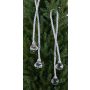 Palline acriliche per l'albero di Natale TAYLER con corda, argento, 40cm, Ø3cm