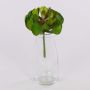 Aeonium artificiale GERTRUDE su stelo, verde-rosso, 13cm
