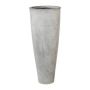 Vaso da fiori rotondo alto NARUKO, 3 pezzi, fibra di vetro, grigio, 25x60 cm, 33x80 cm, 41x100 cm